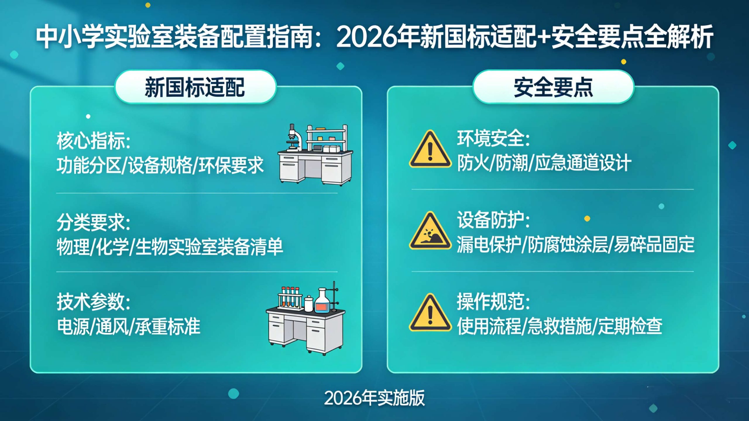 中小学实验室装备怎么配？2026年新国标适配+安全要点全解析