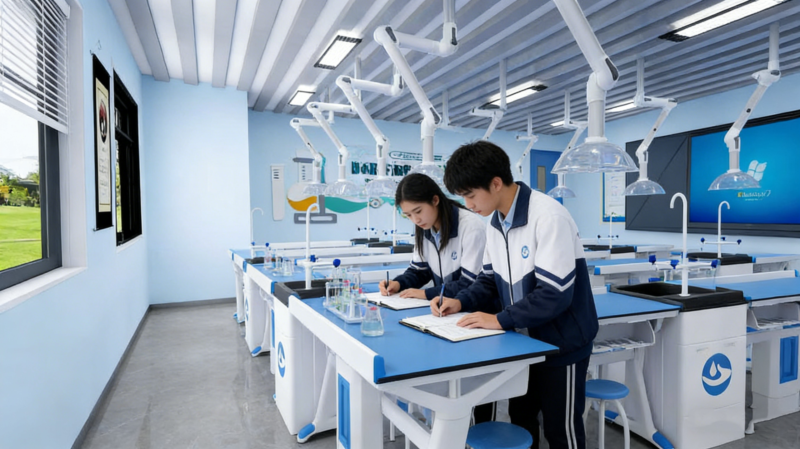 潍坊市某县实验中学化学上通风实验室案例 整体解决方案